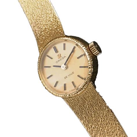 omega de ville gold ladies watch|omega de ville watch value.